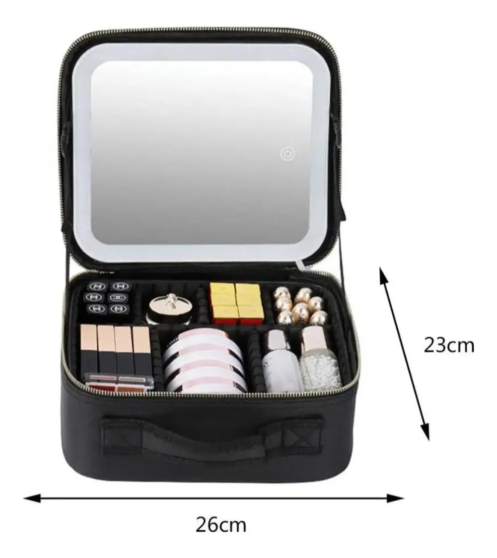 Estuche Maquillaje Portátil Con Luz LED 💄