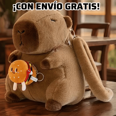 Mochila Capibara con Hamburguesa 🍔
