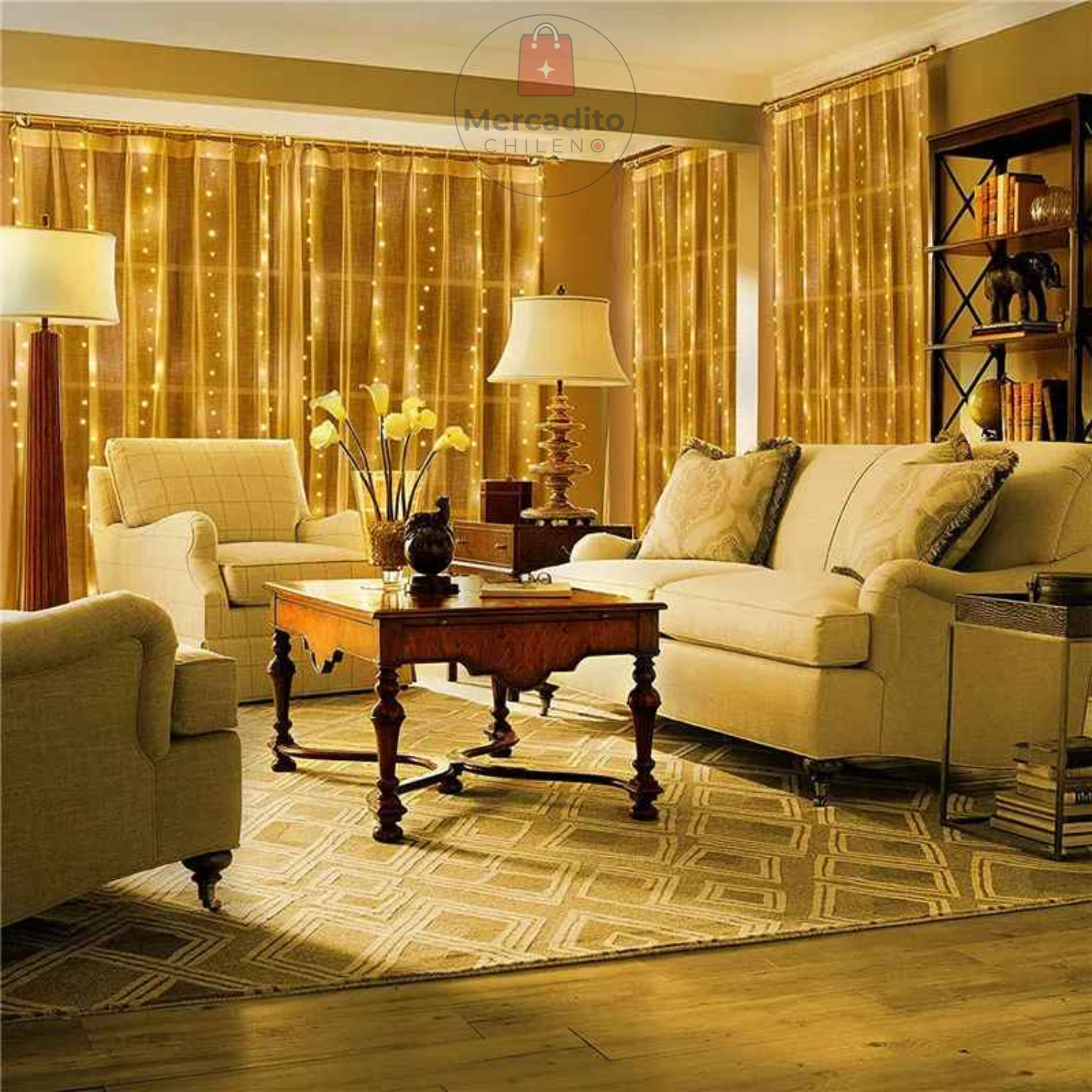 Luces De Cortina Luz Amarillo