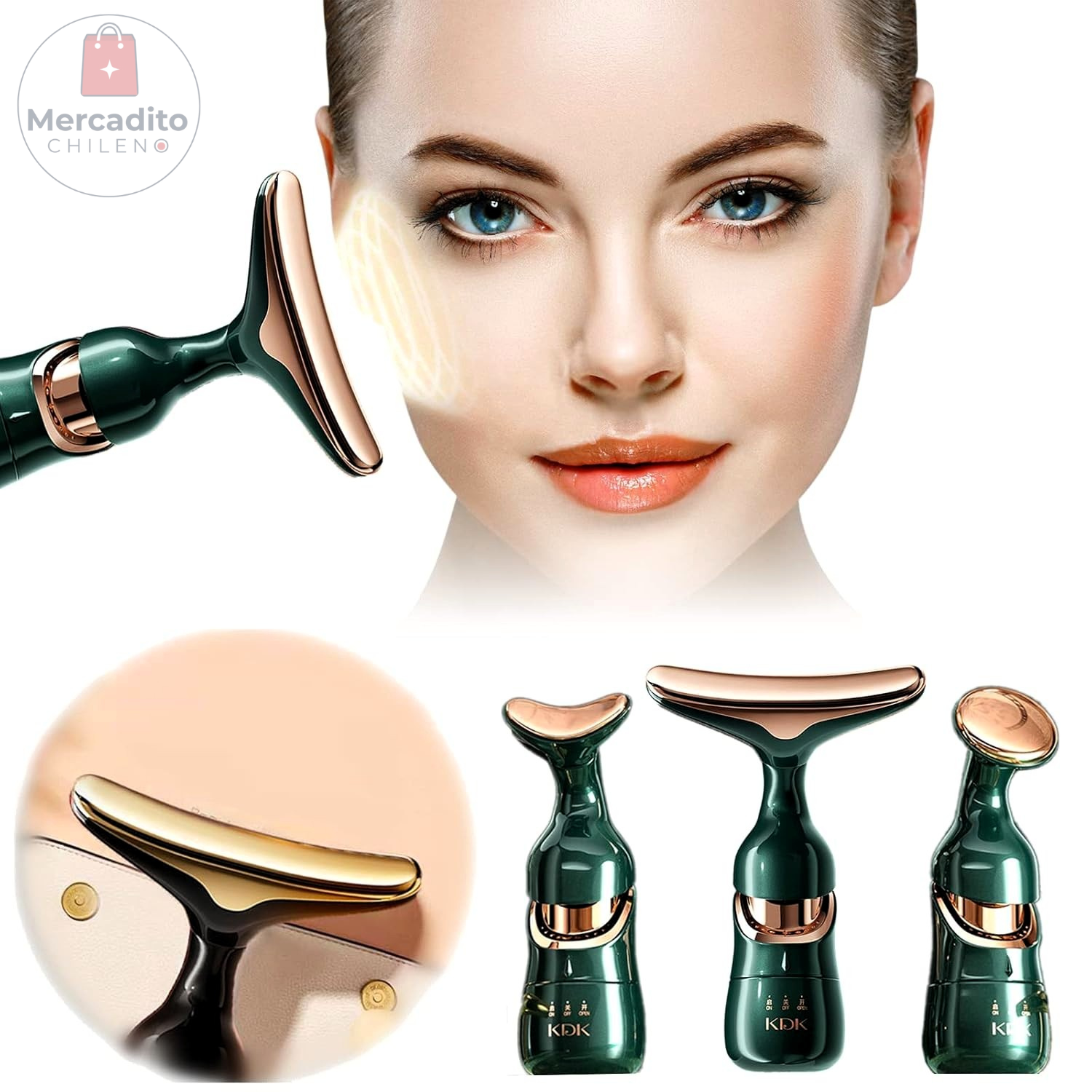 Masajeador Facial Eléctrico 3 en 1